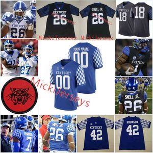 Xflsp College Custom Kentucky Wildcats Maglia da calcio Bud Dupree Austin MacGinnis CJ Conrad Mike Edwards Lonnie Johnso Za'Darius Smith Avery