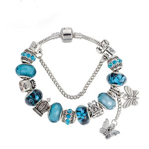 925 versilbertes Charms- und Schlüsselanhänger-Armband für Pandora-Charm-Armbänder, Schmuck E001