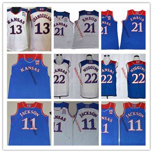 XFLSP College Custom Ku Kansas Jayhawks Stitched College Basket Jersey Marcus Morris Ben McLemore Dedric Lawson 1 Devon Dotson Josh Jackson Kelly