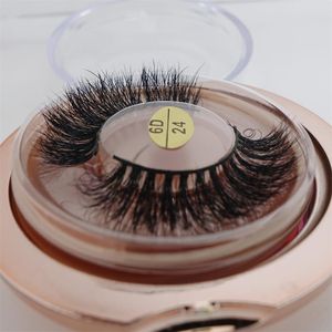 Natural Look 25 mm mink lash box fluffy smink ögonfransar bulk 3d fransar grossist