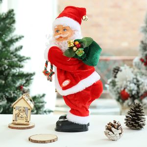 Decorações de Natal para o Ano Novo Infantil em casa Presentes de Natal Música Hip Electric Papai Noel
