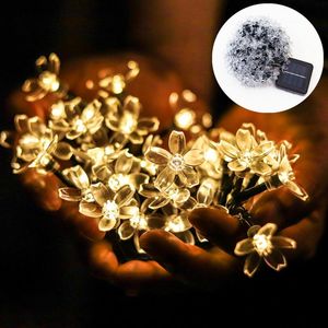 Strings LED Lights 5m 7M Solar Light Outdoor Power Fairy String Garland Świąteczne Dekoracja ogrodu ślubnego na zewnątrz