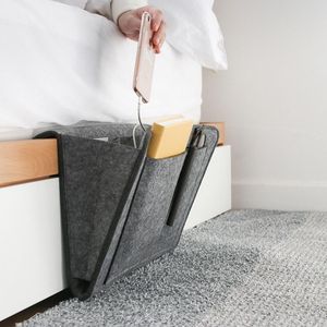 Storage Bags Felt Bedside Bag Pouch Bed Desk Sofa TV Remote Control Hanging Caddy Couch Organizer Holder PocketsStorage
