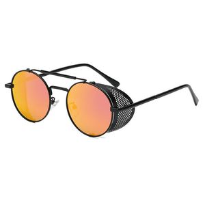 Solglasögon mode runda steampunk varumärke design kvinnor män vintage metall ångpunk solglasögon retro uv400 nyanser oculos de solsunglasses