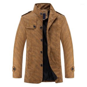 Men's Jackets Autumn Casual Slim Fit Outwear Quality Overcoat Mandarin Collar Man Coats Brand Clothing Plus Size M-4XL