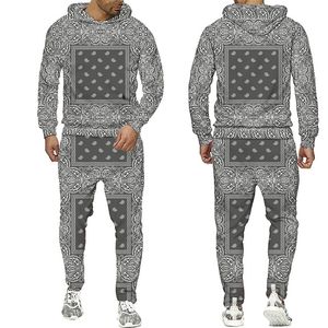 Yeni 3D Baskı Bandana Moda Erkek Kadın Eşofman Crewneck Hoodies + Pantolon Artı Boyutu S-7XL Harajuku3