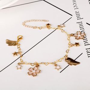 Link Chain Card Captor Sakura Armband för kvinnor Anime Jewelry Charms Bangle Armband handledsbandlänk