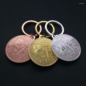 Keychains est Keychain Bit Coin Pendant Key Chain Women and Men Jewelry Collection Gift Keychains KeyChainKainchains Forb22