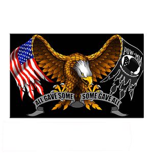 Ветеран Pow Mia все дали всеми вооруженные военные Eagle Polyester 3x5ft Flag вооруженные