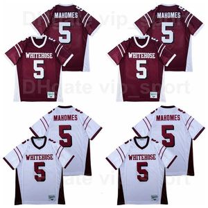 C202 High School Football Trojans Whitehouse 15 Patrick Mahomes Jersey Sport oddychający wszystkie zszyte czysty bawełniany kolor kolor czerwony biały dobry