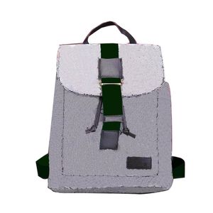 Projektant czerwony zielony paski pasek pasek pasek plecak na płótnie mały średnie laptop turystyczny plecaki szkolne mody klasyczny podwójny list torebka dla kobiet mężczyzn zamek torba