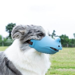 Adjustable Funny Muzzle for Dogs Pet Muzzle Mouth Cover Bark Stop Breathable AntiBite AntiChew Dog Pet Dogs Supplies 201102