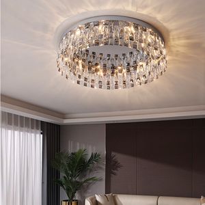 Kolye lambaları Kristal LED Tavan Işık Dekorasyon Oturma Odası Yatak Odası LED CEIL CHANDALIER Modern Lüks Le Dround Cristal Lamba