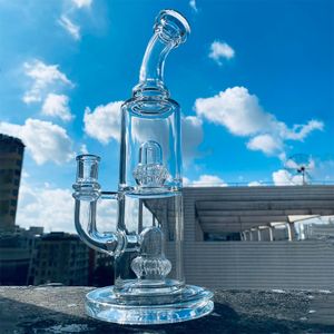 benzersiz cam bong nargile 13 inç kalın taç perc sigara cam su boruları geri dönüşümcü dab rig kase ile bongs bangers