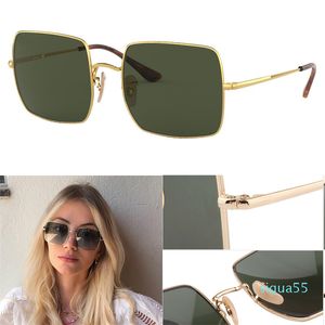 도매 quality square metal sunglasses 남성 여자 유리 렌즈 패션 태양 안경 여성 남성 복고풍 안경