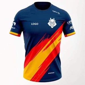 G2 Forması toptan satış-Erkekler T Shirts G2 İspanya Takımı Jersey Ulusal E Sports Destekçi T Shirt Ligi Of Legends üniforma Gömlek