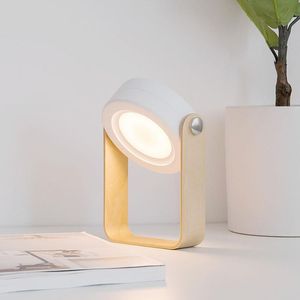 Nocne światła Składany dotyk Dribleble Portable USB Lampa latarnia do sypialni łóżko Badanie