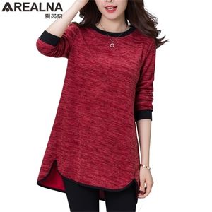 Women Tunic Bluses Korean Fashion Office bär bomullsblus plus storlek 4xl kvinnor långa toppar långärmad avslappnad lös skjorta 210401