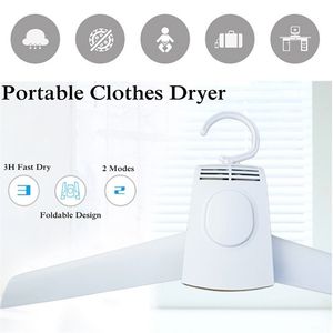 Electric Mini Dryer Clothes Machine Triple Protection Hot And Cold Wind Quick Drying PTC Heating 3h Hanger Portable Shoes Dryer 210318