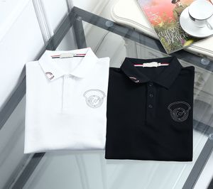 Designerskie koszulki polo luksusowe polo zwykłe męskie t-koszulki wąż pszczoła litera druku