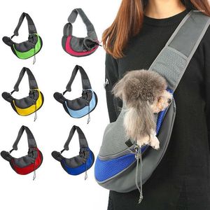Pet Dog Carrier Outdoor Travel Dogs Cats Single Shoulder Bag Mesh Breathable Comfort Sling Handbag Tote Pouch For Puppy Cat1