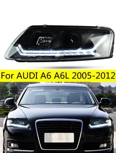 Car Headlamp For Audi A6 LED Headlight Assembly 2005-2012 Headlights A6L Running Light Start-up Head Light