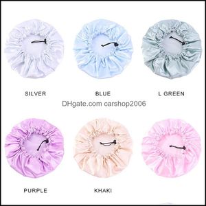 Beanie/Skl Caps Hats Hats Scarves Gloves Fashion Accessories Solid Color Adjustable Bonnet Night Slee For Childre Dhs84