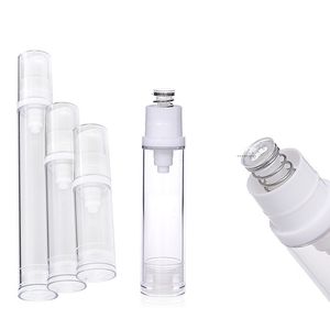 5ml 10ml 15ml Travelling Cosmetic Bottle Packaging Empty Airless Pump Plastic Bottles Vacuum Pressure Spray Eye Cream Lotion Makeup Packaging For Traveler