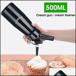 Wholesale cream butter resale online - Whipped Cream Dispenser Stainless Steel Ml Professional Whipper Maker Coffee Fresh Butter Sea Drop Delivery Cake Tools Bakeware Kitc