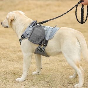 Dog Collars Leashes戦術ハーネスキャリアバックパックサービスベストビッグドッグスアクセサリーベストドッグ