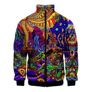 Men's Jackets Hawaiian Style 3D Print Zip Up Women/Men Sweatshirts Printed Stand Collar Zipper Jacket Casual Sportswear For MenMen's