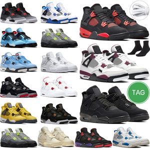 4S Bordeaux Scarpe da pallacanestro Uomo Donna Sail 4 University Blue Black Cat Infrared Fire Red Royalty 85 Georgetown Outdoor Trainer