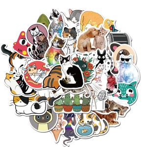 Yeni Su Geçirmez 10/30/50 adet Sevimli Kediler Hayvan Graffiti Çıkartmalar Karikatür Çıkartmaları Su Şişesi Telefon Dizüstü Bagaj Sticker Çocuk Oyuncak Sticker