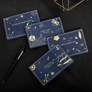Подарочная упаковка Ins Korean Dark Blue Convelope Starry Sky Cover Cover Bronzing Greeting Card Сообщение о благословении для студентов друга PiredGift