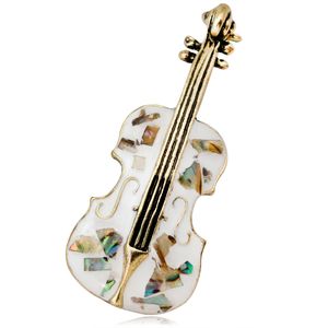 Popular Shell Cello Brooches For Women Retro Corsage Pin Wedding Dress Party Lady Suit Clothing Decoration Jewelry Accessories