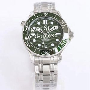 Mężczyźni Zielona tarcza zegarek męski ORF Watch Automatyczny Cal.8800 Ceramiczny ramka Eta Sport Diver 300 m gumowy pasek oceaniczny Sapphire Luminous Stael lub Fabryka 42 mm zegarki