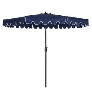 US STOCK Outdoor Patio Umbrella 9-Feet Flap Market Table Umbrella 8 Sturdy Ribs with Push Button Tilt and Crank W41921424