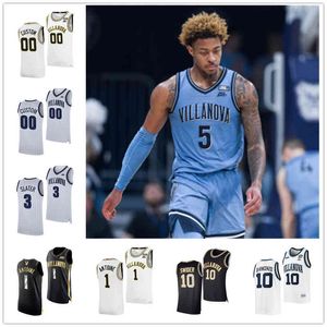 XFLSP 2022 Villanova Wildcats Stitchball Jersey Bob Schafer Doug West Randy Foye 22 Gary Buchanan 10 Corey Fisher 87 Curtis Sumpter 30