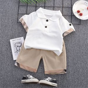 Boy Baby Sets Casual Clothing 2pcs Летние наряды с короткими рукавами короткие модные детские детские костюмы для 2 7 лет детей 220620