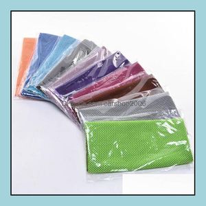 Towel Home Textiles Garden Double Layer Ice Cold Sport Cooling Summer Anti Sunstroke Sports Exercise Cool Quick Dry Soft Dh0Gm