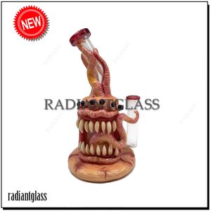 Exsiqusite 7" Glass Bong Cult Evil Heady Bong Eye Monster Hookah Honeycomb Small Mini Dab Rig Oil Rigs With 14mm Bowl