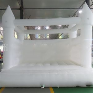 Mattor kommersiella uppblåsbara vita bröllop jumper pvc playhouse bouncy castle party house brud bounce evenemang hoppande bouncers 750W blåsare hyresföretag 788 e3