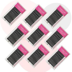 Cílios falsos Lucky Lash Korea PBT 16rows B C D Extensão de cílios de cacho de cílios individuais Faux Mink para extensõesfalse