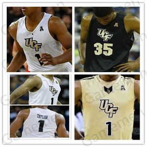 Xflsp UCF Knights College Basketball genähte Tacko Fall Aubrey Dawkins Terrell Allen BJ Taylor Collin Smith Ryan Anders Frank Bertz Trikots