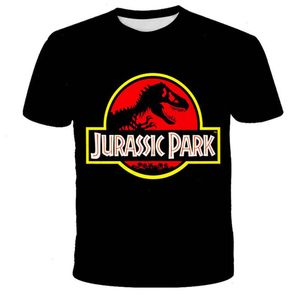 Summer Boys T Shirt Cartoon Dinosaur Baby T shirty krótkie rękawy Jurajski park druku