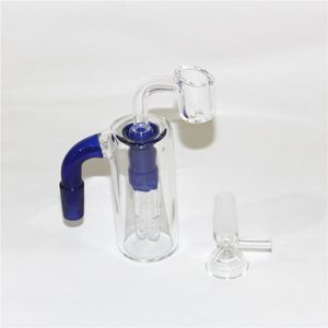 Percolator 14mm Kül Catcher 90 Derece Hookahs Head Wigwag Sline Sine Sıralı Köşeli Cam Su Bong Dab Büyük Silikon Bongs