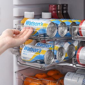 Kitchen Storage & Organization Refrigerator Organizer Bins Can Drink Holder Adjustable Freezer Cabinets Clear Plastic Food Pantry Fridge Rac