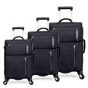 Travel Tale June Business Carry On Oxford Suitcase Set Soft Bulgage Rolling Bag Wheels J220708 J220708