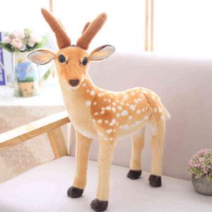 50607590Cm Peluche Ripiene Animale Cervo Giocattolo ldren Pop Educazione Prop Giocattolo ldren Regalo Di Compleanno Simulazione Cervo Sika Cuddle J220729