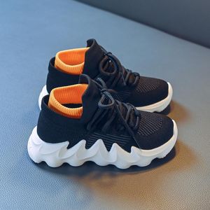 Athletic Outdoor Children's Shoes Boys and Girls One-Step Mesh Breattable Wear-resistent Lightweight Fashion Casual Kids Sneakersathletic